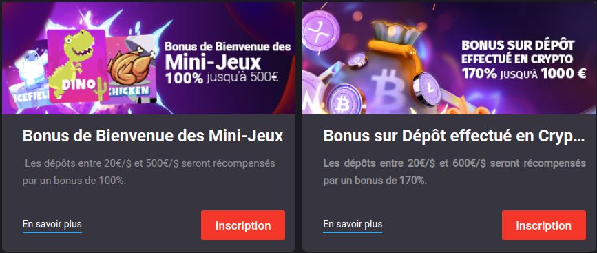 Bonus de Bienvenue MyStake Casino