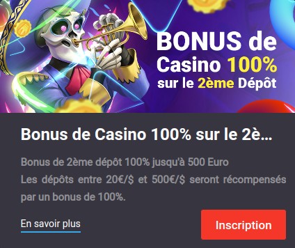 Bonus second dépôt Mystake