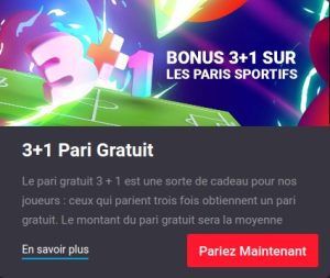 Paris Gratuit 3+1 My Stake Sport